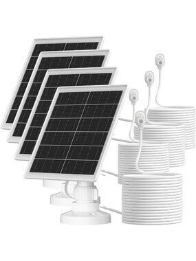 5W Solar Panel Charger for Arlo Cameras - Waterproof Cable, Adjustable Mount, 4